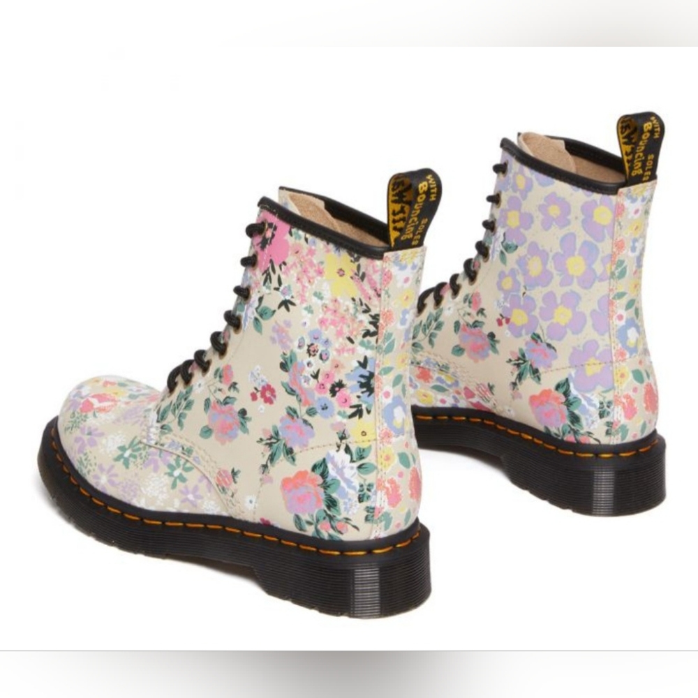 DR. MARTENS  SINCLAIR FLORAL MASH UP PLATFORM ANKLE BOOTS - Picture 5 of 15